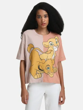 Lion King Disney Printed Color Block T-Shirt