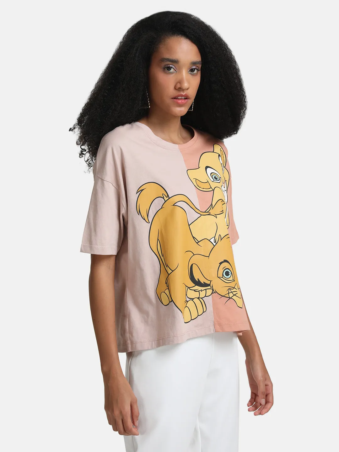 Lion King Disney Printed Color Block T-Shirt