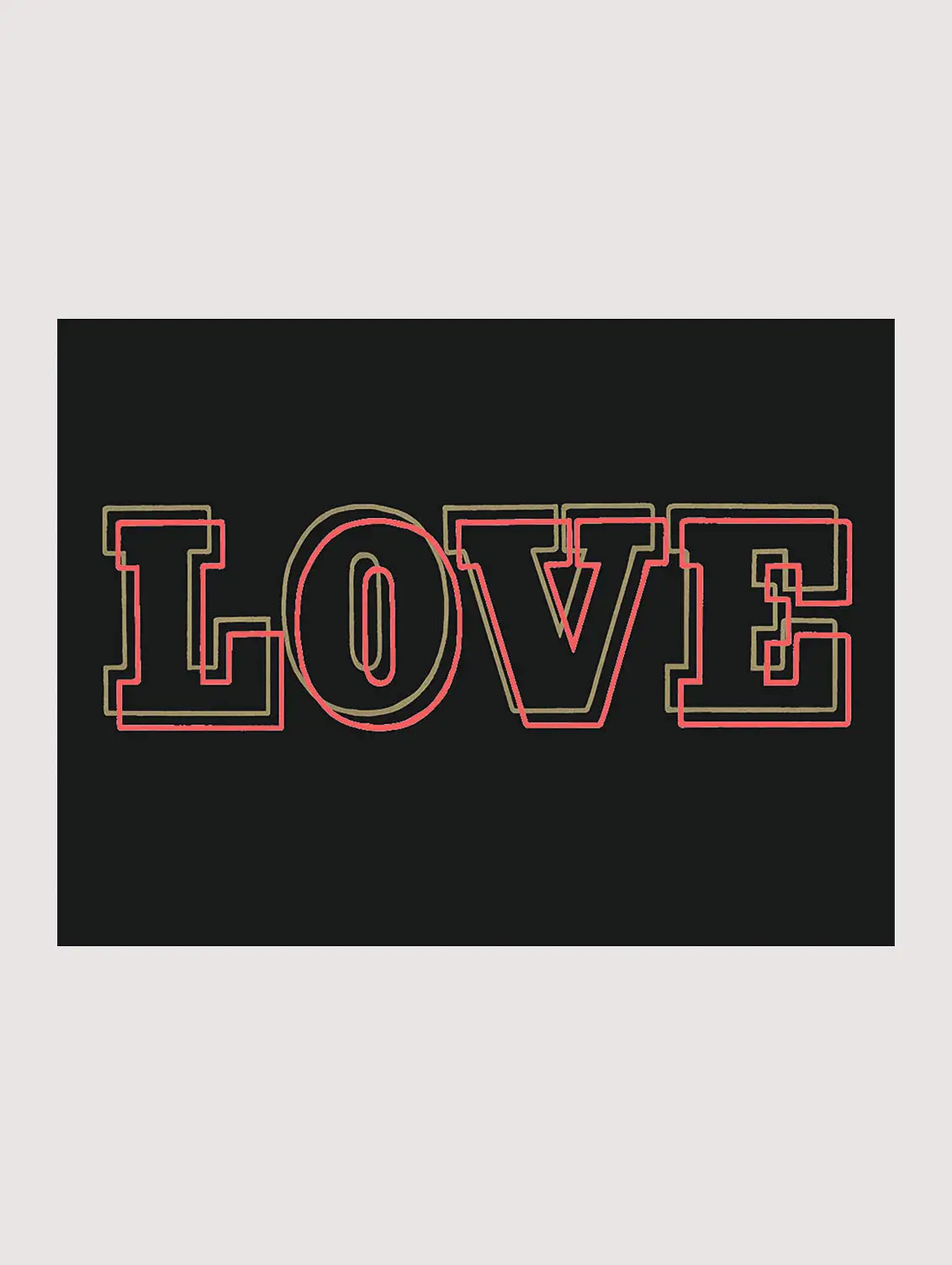 LOVE LINES DARK PRINT : 60 x 80