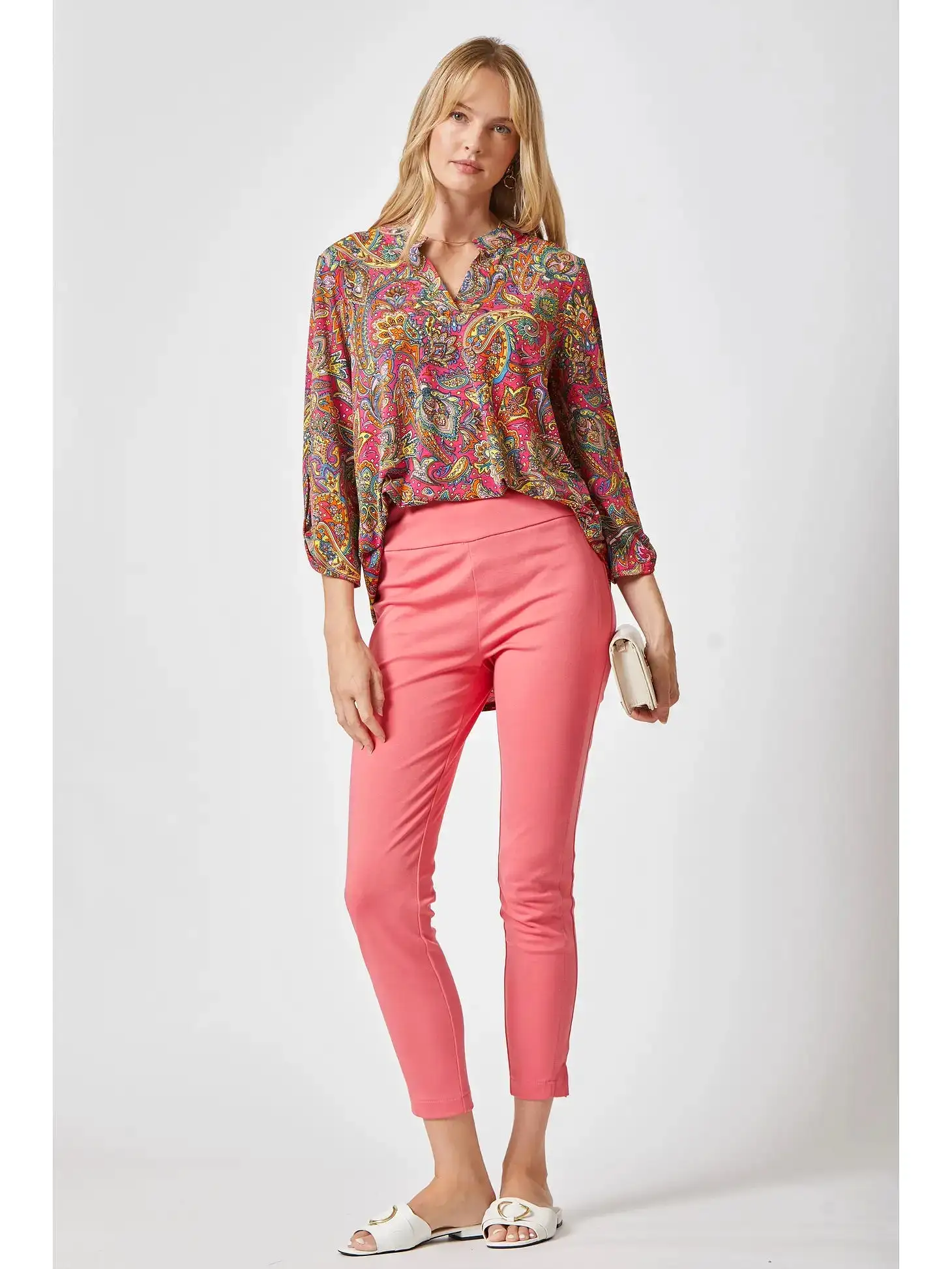 Magic High Waisted Skinny Pant - Spring Strawberry