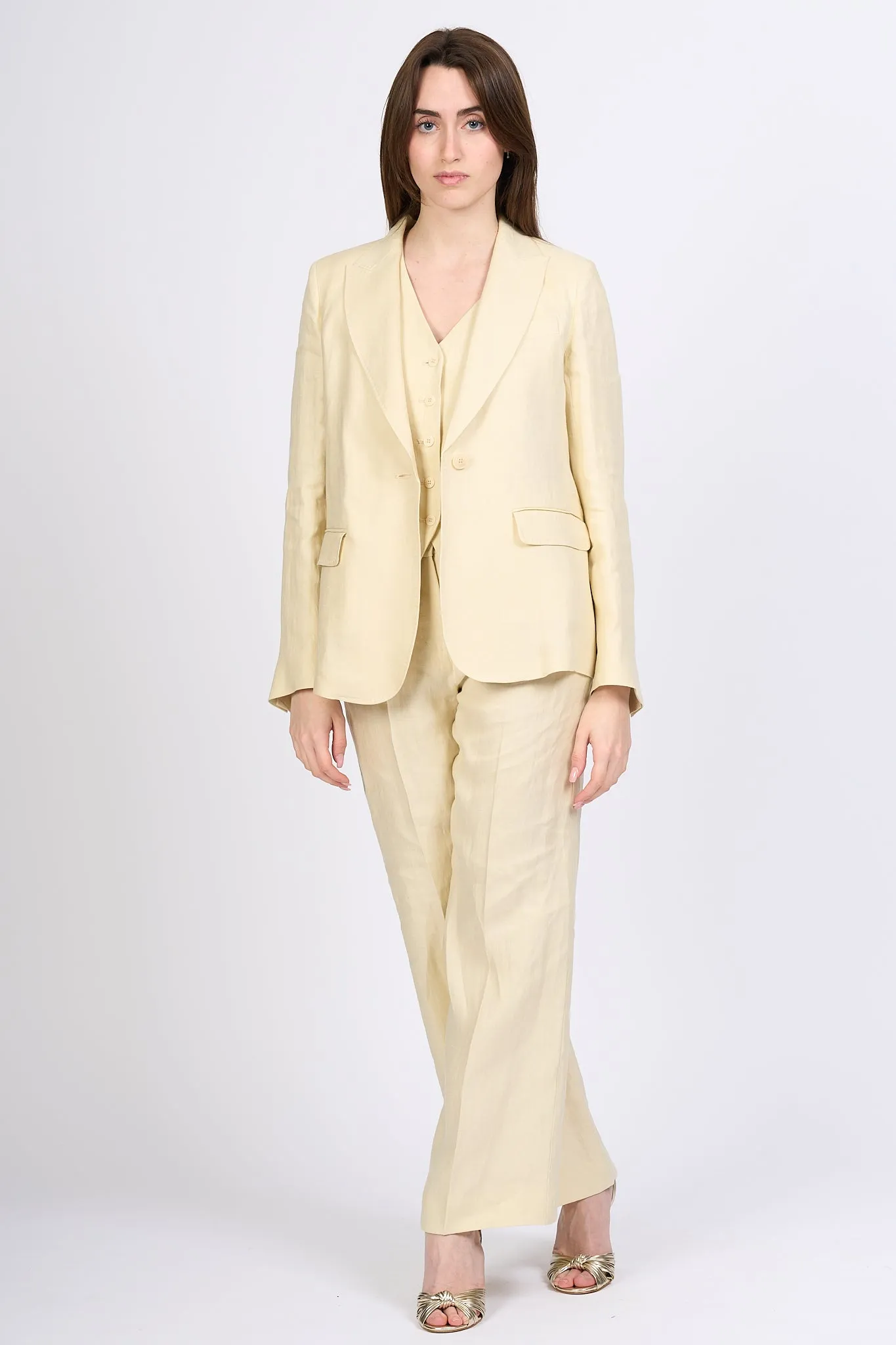 Max Mara Weekend Blazer Nalut Lino Sabbia Donna