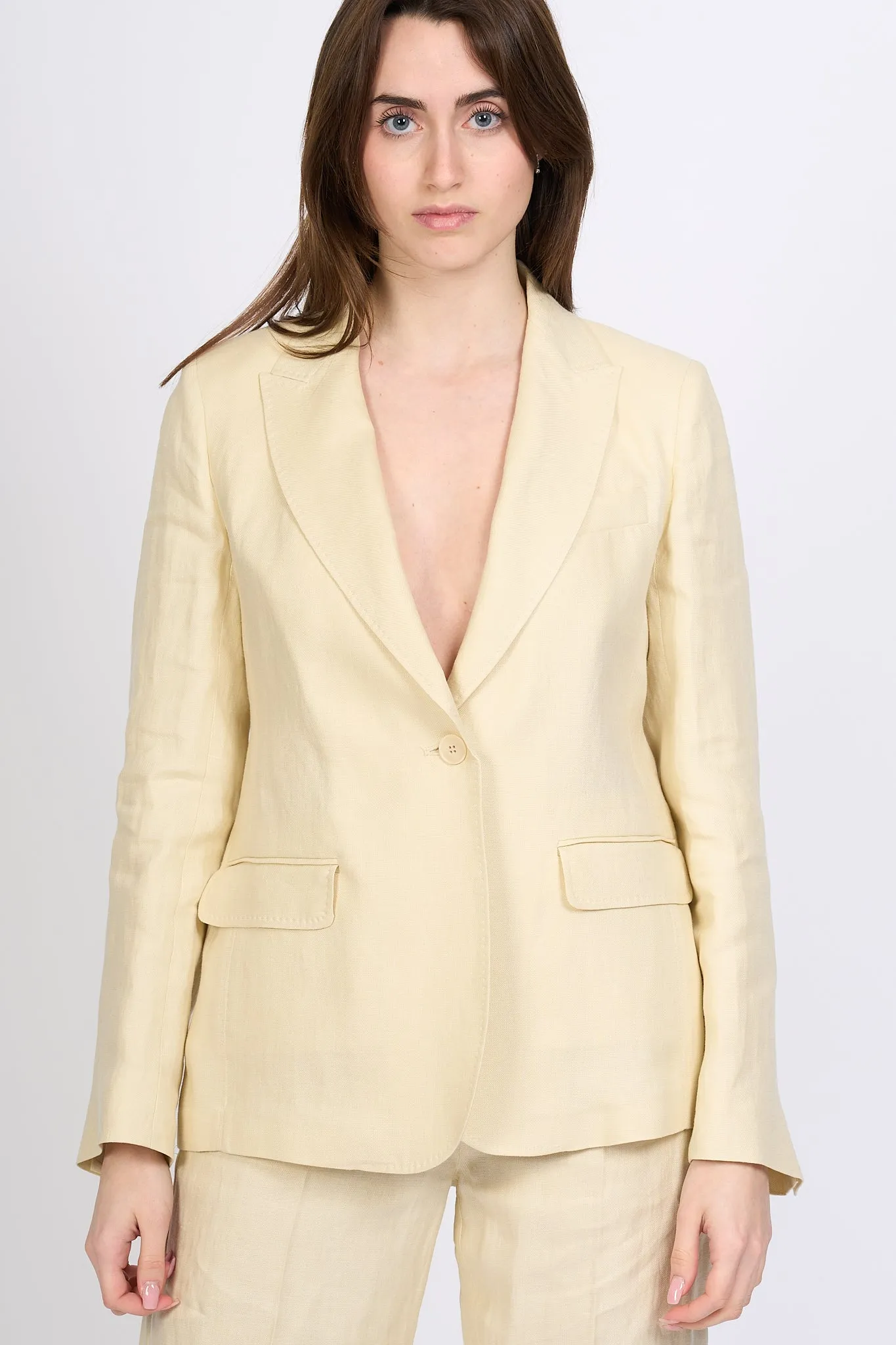 Max Mara Weekend Blazer Nalut Lino Sabbia Donna