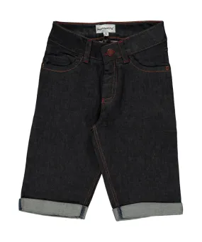 Maxomorra Dark Denim Blue Knee Length Shorts