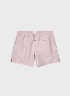 Men's Drawstring Swim Short in Pale Pink