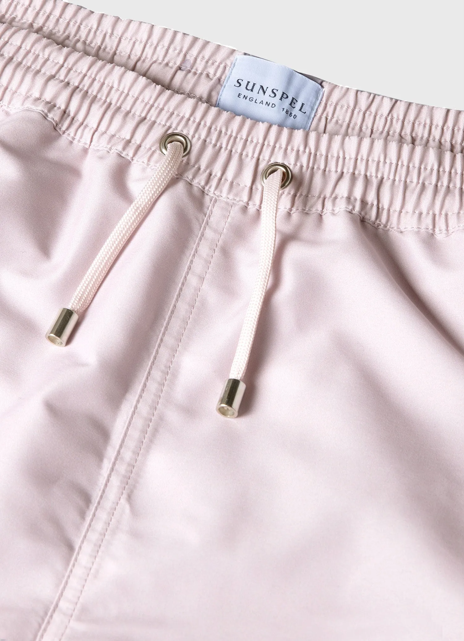 Men's Drawstring Swim Short in Pale Pink