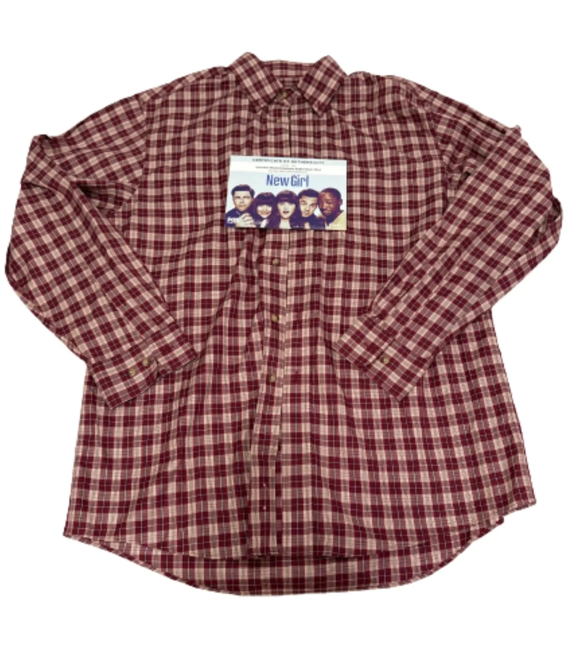 NEW GIRL: Nick Miller's Button Down Plaid Shirt (M)