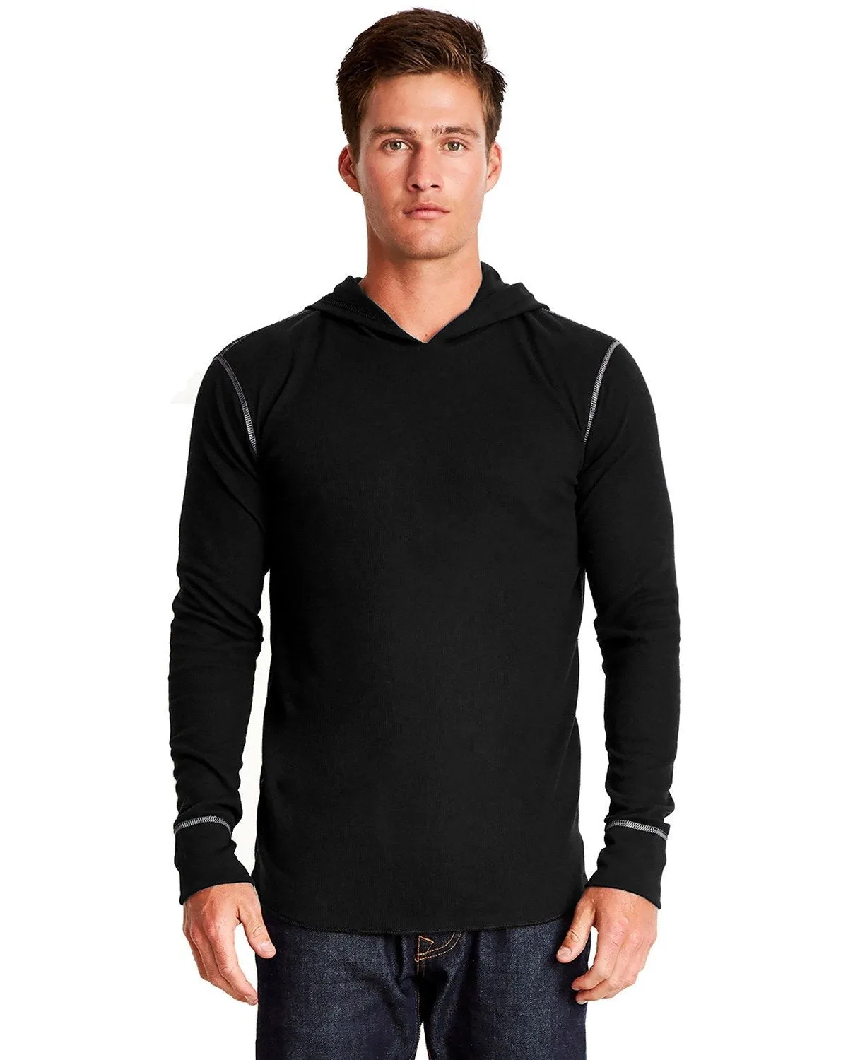 Next Level Thermal Hoody 8221 Black/ Gray