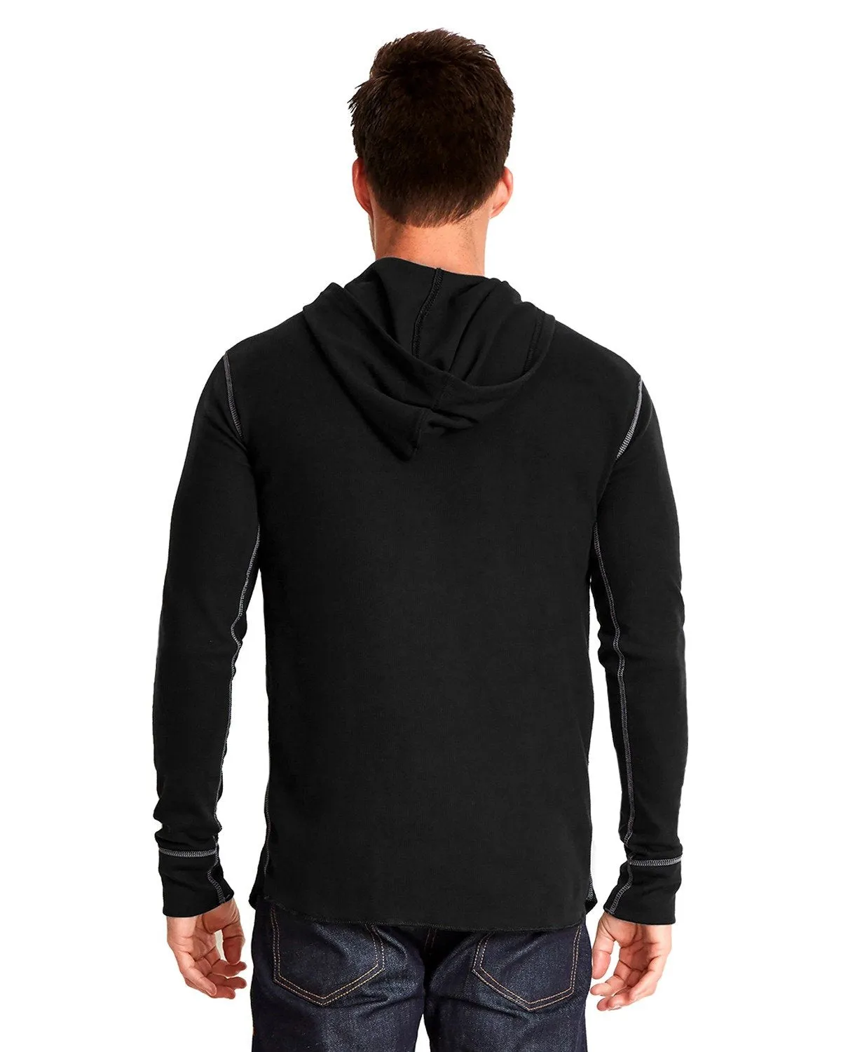 Next Level Thermal Hoody 8221 Black/ Gray