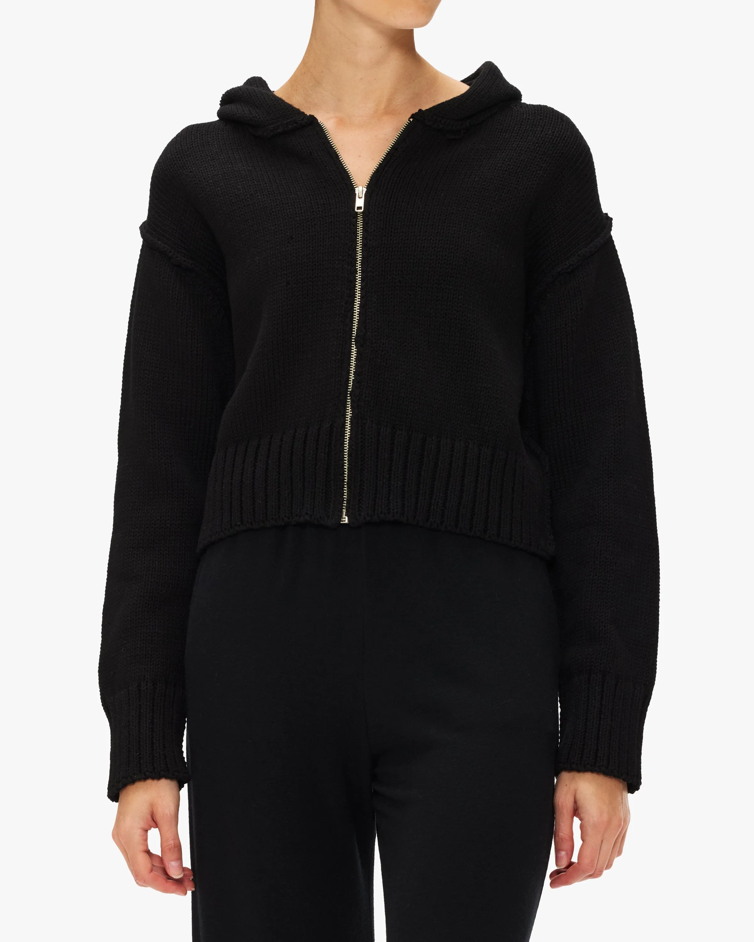 NSF Mills Zip Front Hooded Sweater