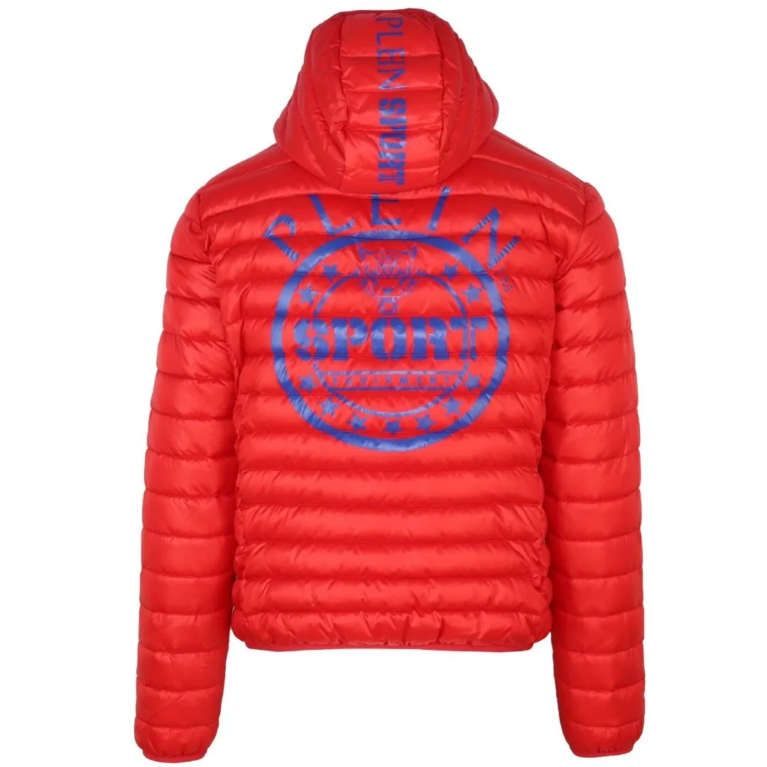 Plein Sport Padded Circle Logo Red Jacket