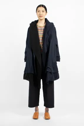 Poppy Reversible Coat Navy Blue