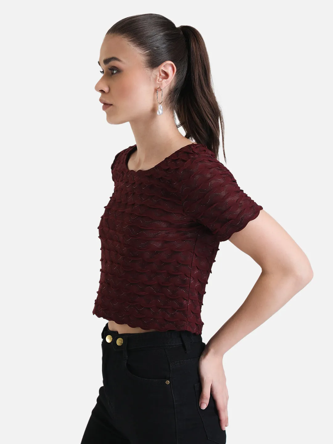 Scallop Boxy Fit Top