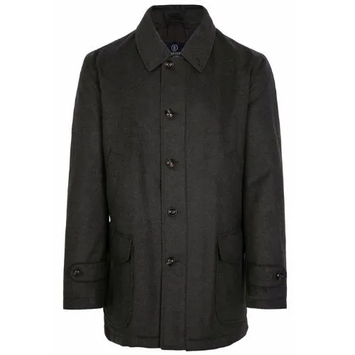 Schneiders Bobby Charcoal Wool And Cashmere Overcoat | Menswear Online