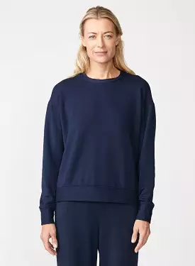 Softest Fleece Crewneck Sweatshirt in New Navy