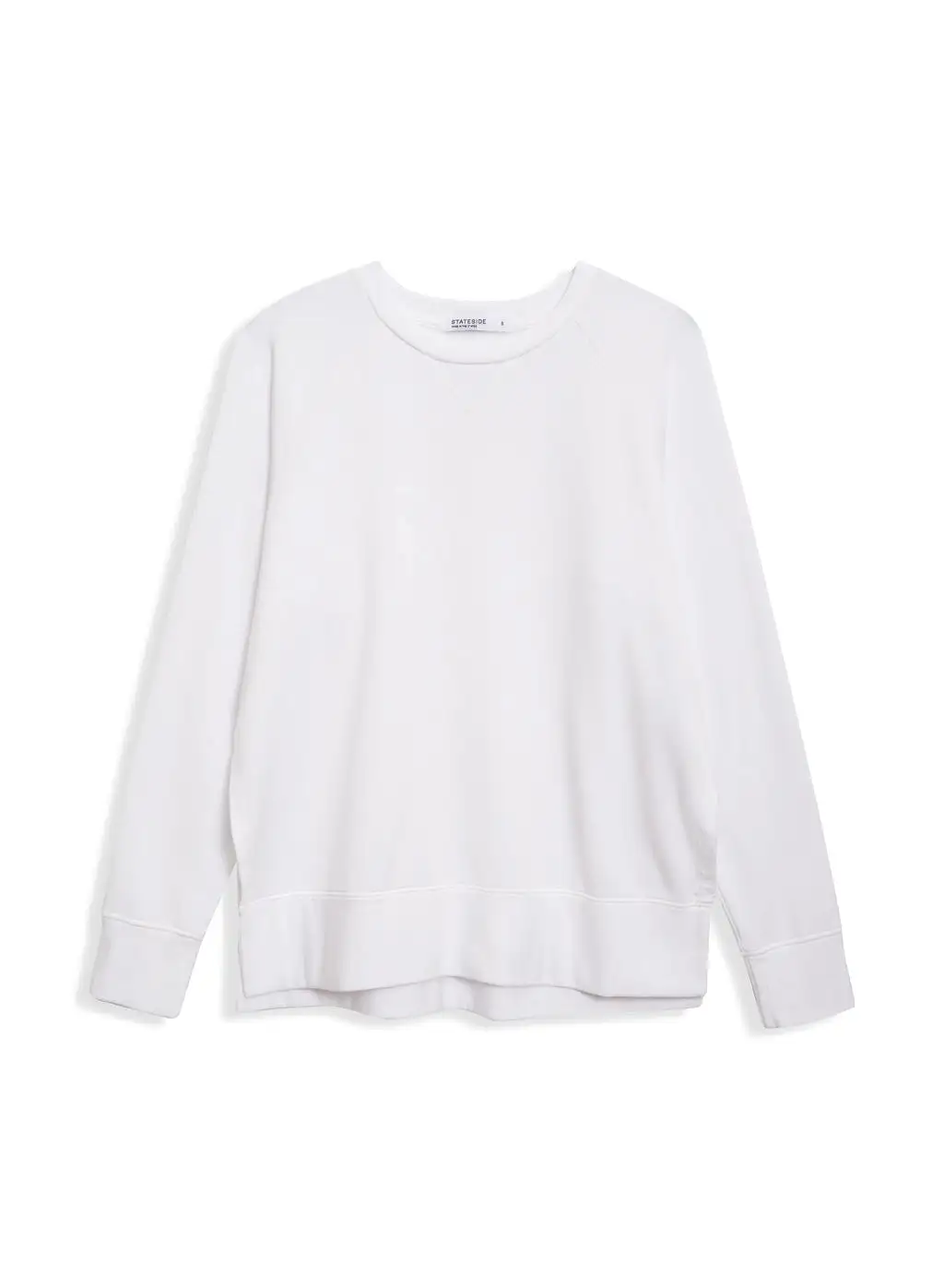 Softest Fleece Raglan Side Slit Sweatshirt in White