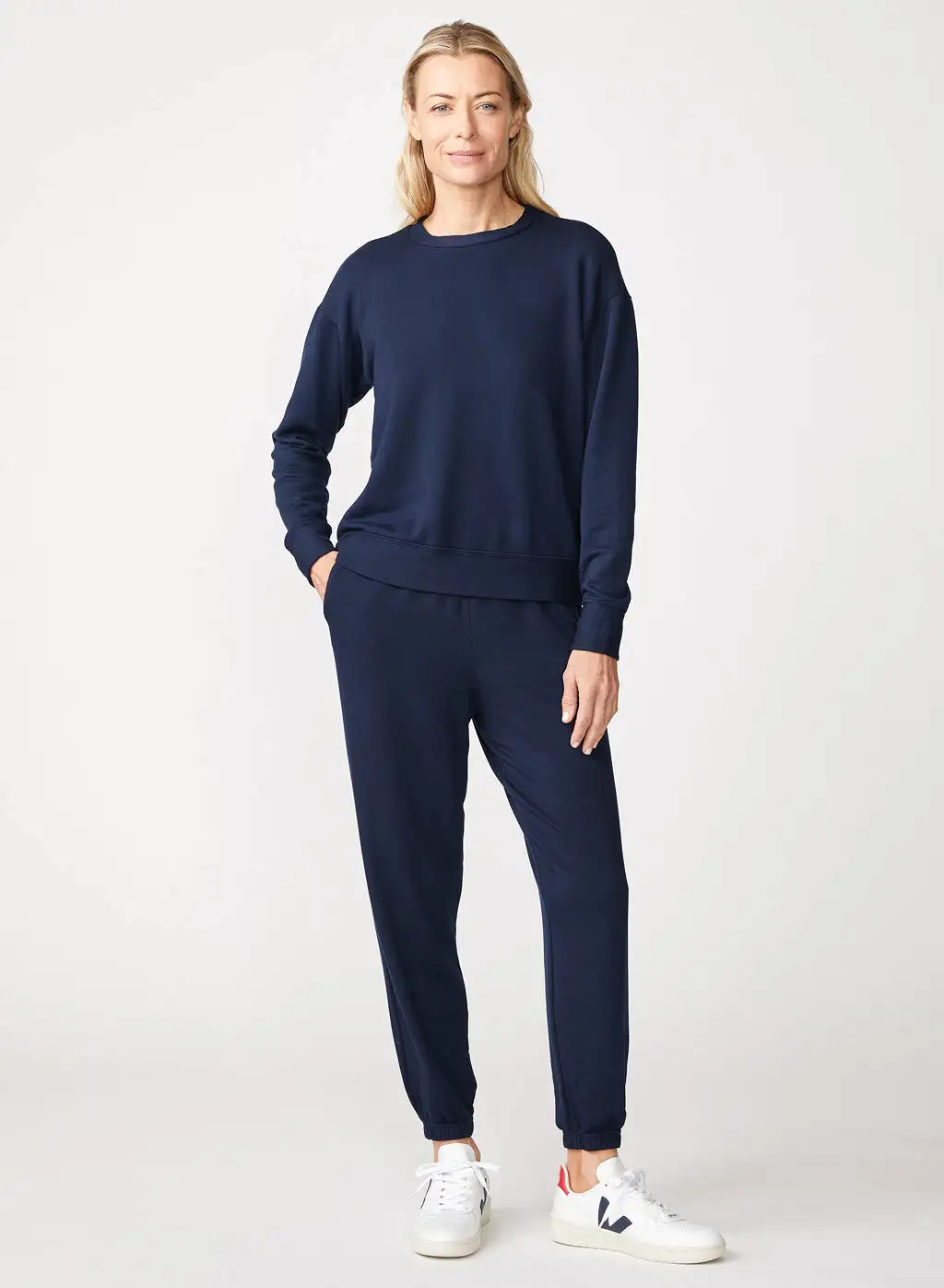 Softest Fleece Sweatpant with Pockets in New Navy