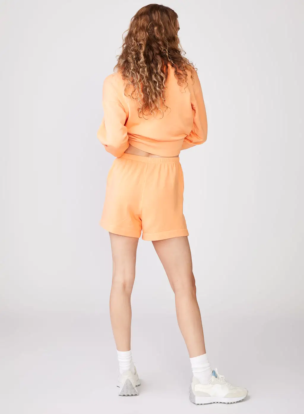 Softest Fleece Sweatshorts in Cantaloupe