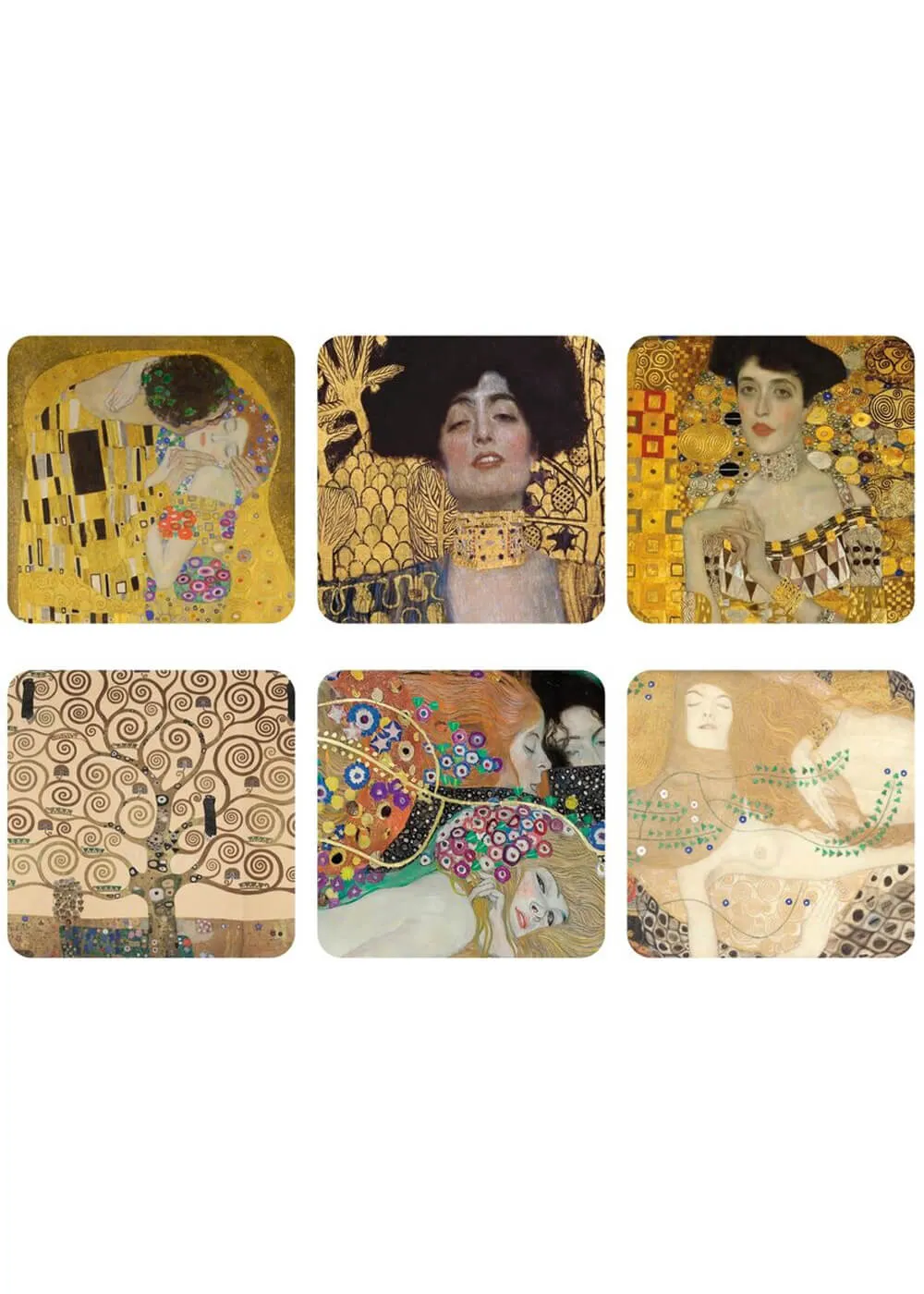 Succubus Art Klimt Set of 6 Coasters