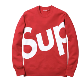 SUPREME SUP BIG LOGO CREWNECK FW13