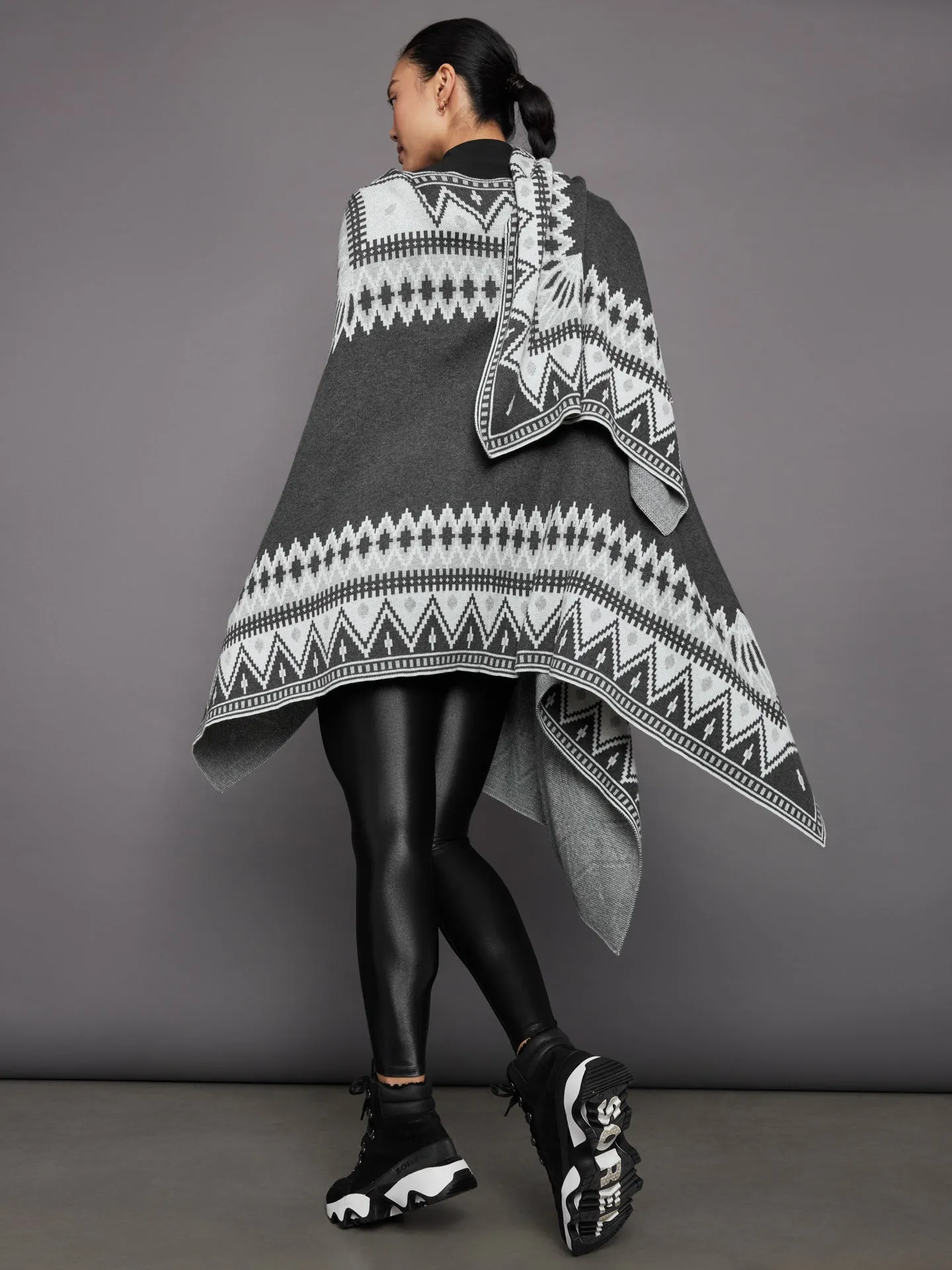 Sweater Poncho - Grey