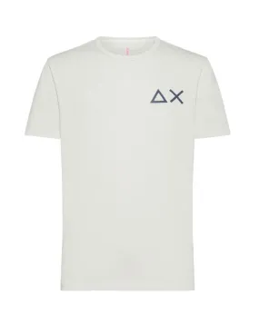 T-shirt Sun68 uomo Big AX logo T34105 panna