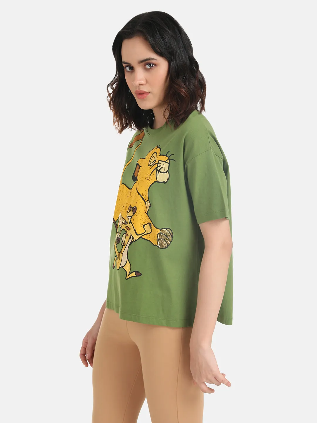 The Lion King  Disney Printed T-Shirt With Sequin Work