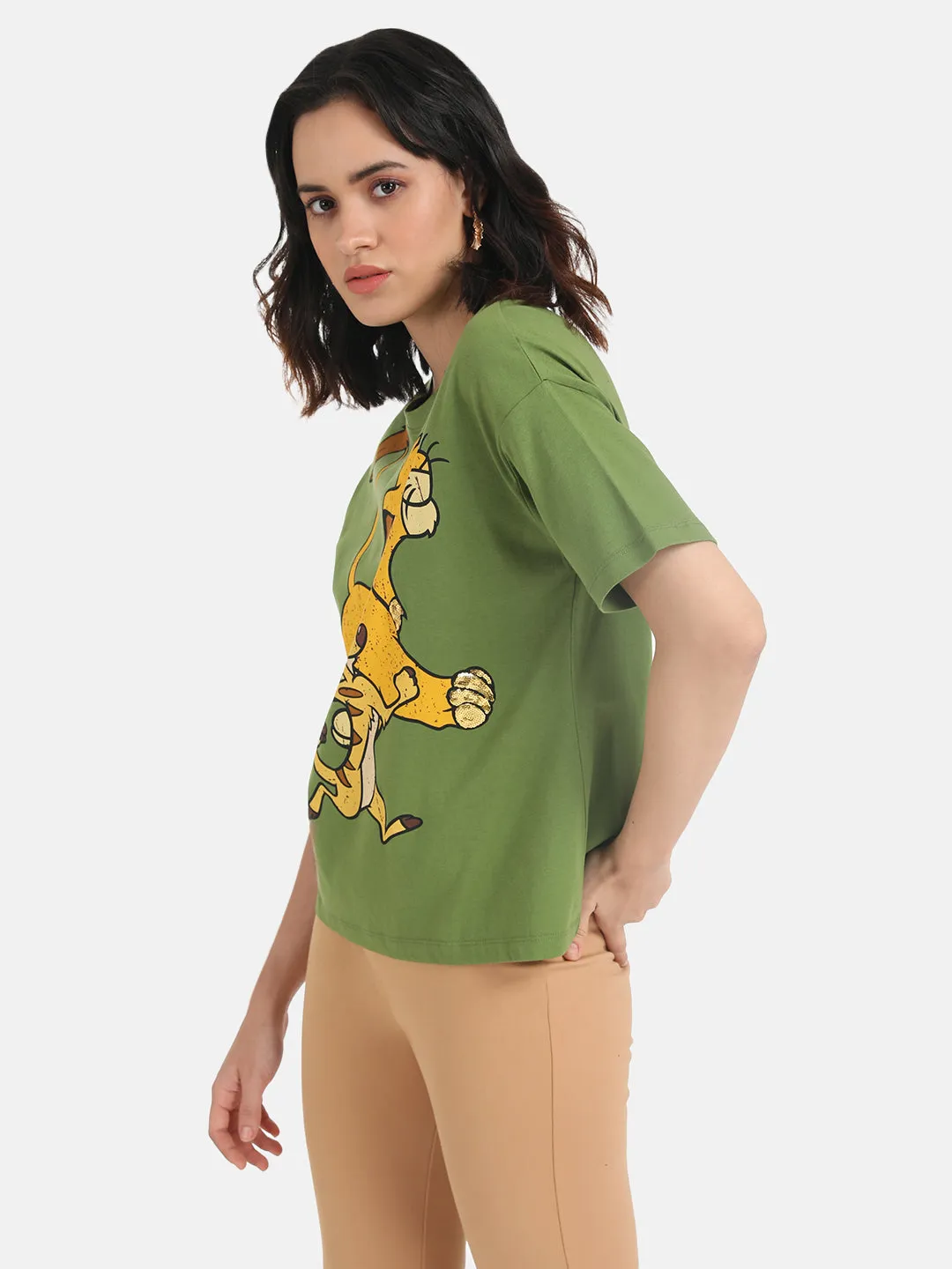 The Lion King  Disney Printed T-Shirt With Sequin Work