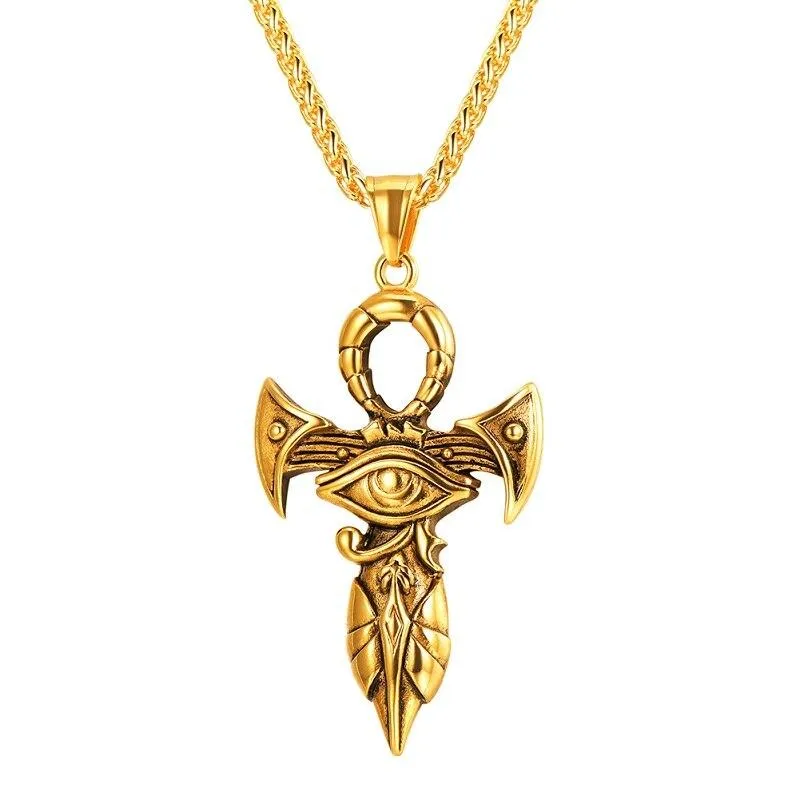 Unisex Ancient Egyptian The Eye Of Horus Ankh Necklace Jewelry Gift Men Women Fashion Wedding Pendant Necklace Jewelry