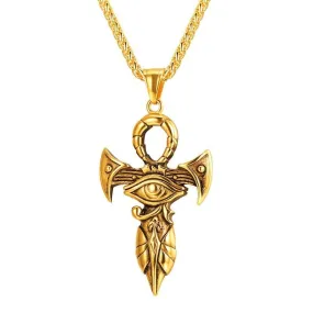 Unisex Ancient Egyptian The Eye Of Horus Ankh Necklace Jewelry Gift Men Women Fashion Wedding Pendant Necklace Jewelry