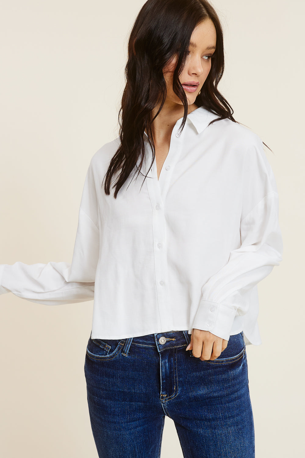 White Button Down Top