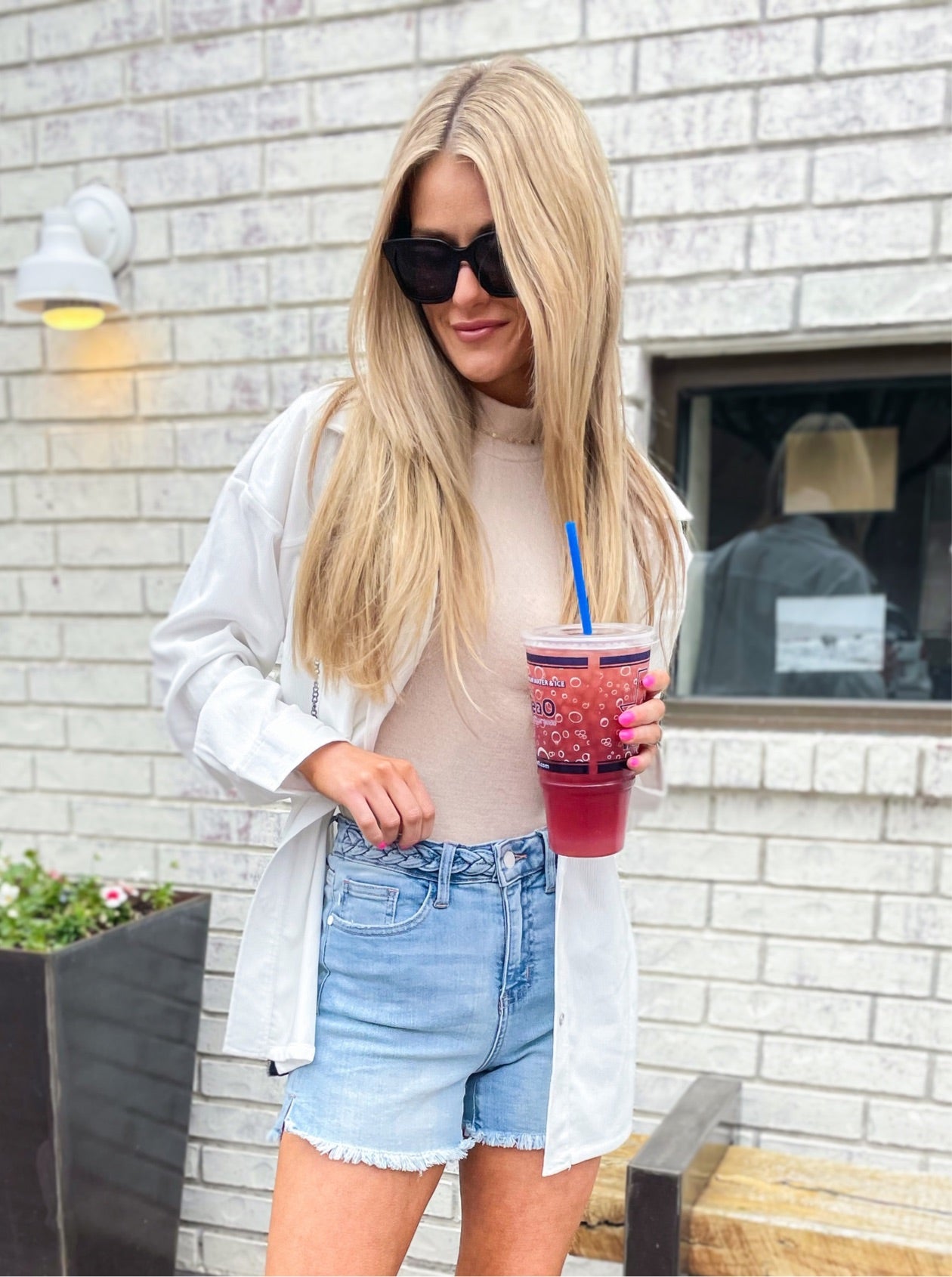 White corduroy Button Down