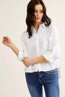 White Cotton Button Down