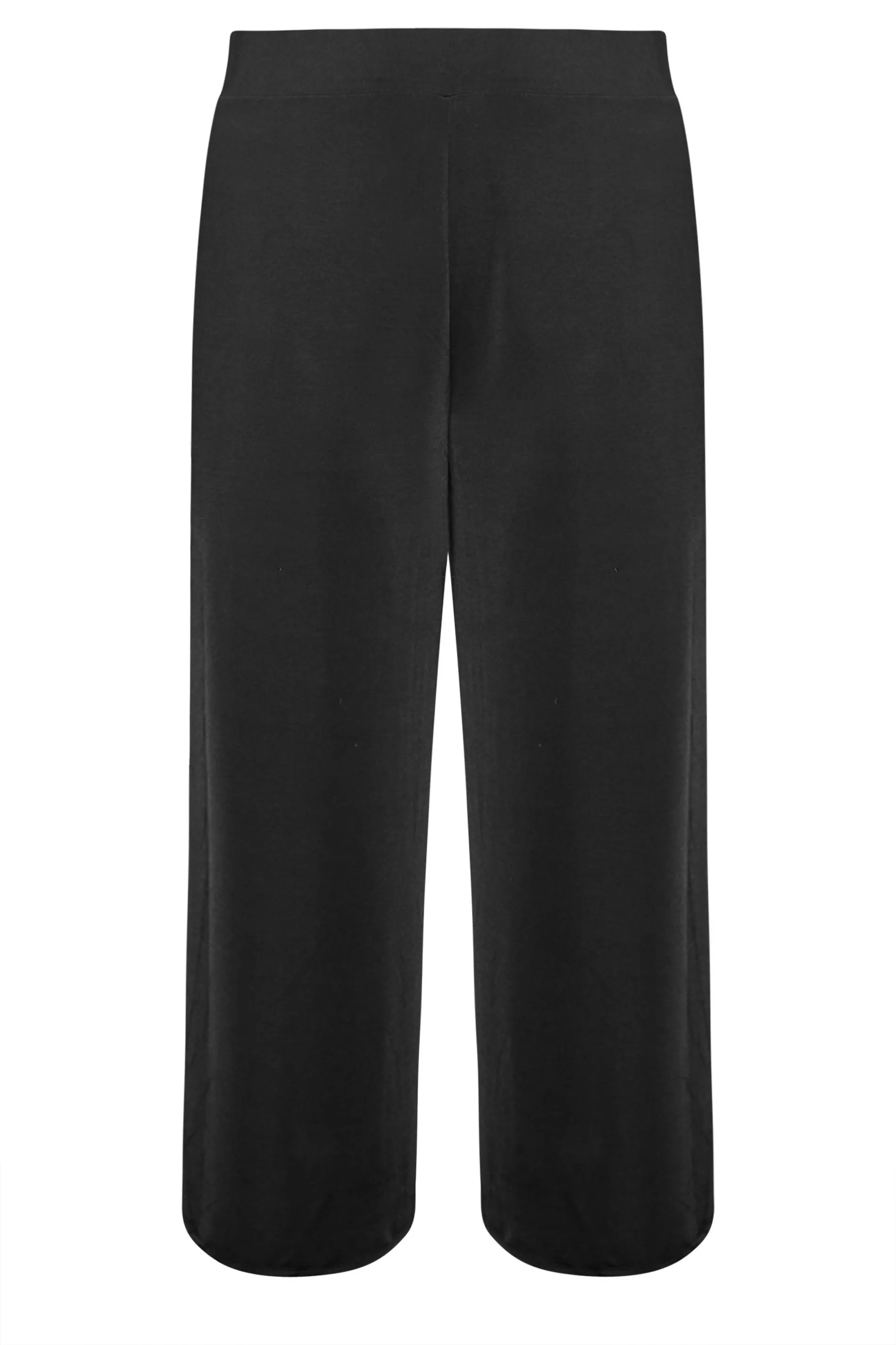 YOURS LONDON Curve Black Slinky Wide Leg Trousers