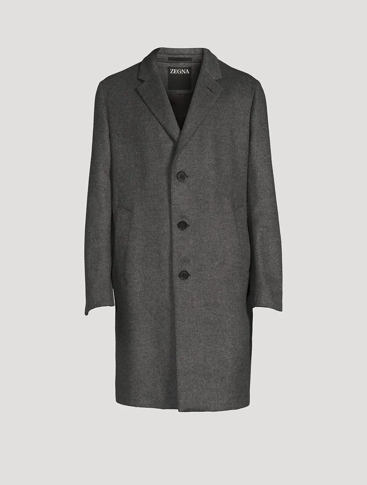 ZEGNA Wool Cashmere And Silk Overcoat